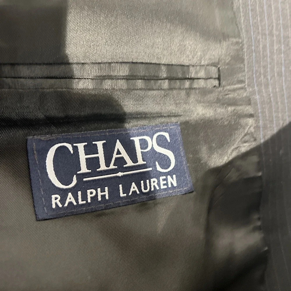 Chaps RALPH LAUREN Men GRAY Sport‎ Coat SUIT Jacket Wool CASHMERE Blazer 39-40 R